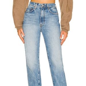 SARA SUPER HIGH RISE SLIM STRAIGHT GRLFRND JEANS
